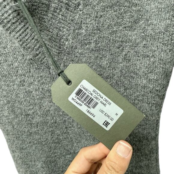 NWT AllSaints Sedona Midi Dress‎ Wool Alpaca Charcoal Grey Women’s Size Medium - Picture 8 of 12